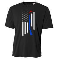 Patriotic Skeet Trap Clay Pigeon Shotgun Shooting Cooling Performance Crew T-Shirt