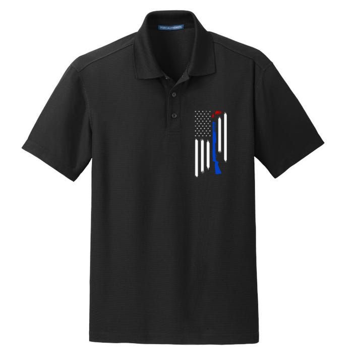 Patriotic Skeet Trap Clay Pigeon Shotgun Shooting Dry Zone Grid Polo