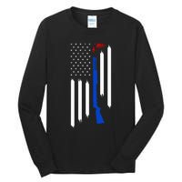 Patriotic Skeet Trap Clay Pigeon Shotgun Shooting Tall Long Sleeve T-Shirt