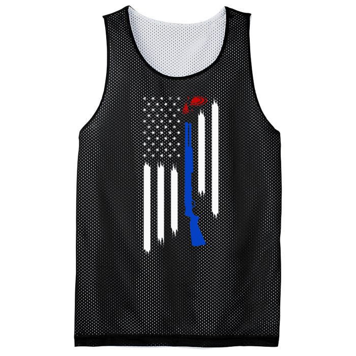 Patriotic Skeet Trap Clay Pigeon Shotgun Shooting Mesh Reversible Basketball Jersey Tank