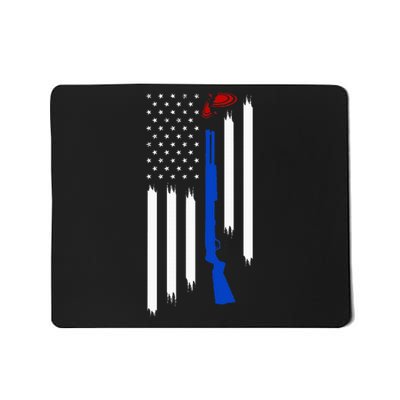 Patriotic Skeet Trap Clay Pigeon Shotgun Shooting Mousepad