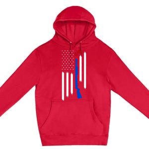 Patriotic Skeet Trap Clay Pigeon Shotgun Shooting Premium Pullover Hoodie