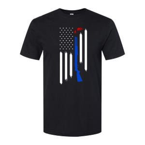 Patriotic Skeet Trap Clay Pigeon Shotgun Shooting Softstyle CVC T-Shirt