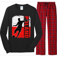 Poland Soccer Team Polish Flag Jersey Football Fans Long Sleeve Pajama Set