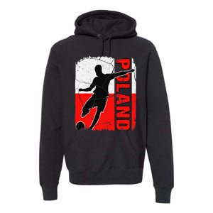 Poland Soccer Team Polish Flag Jersey Football Fans Premium Hoodie