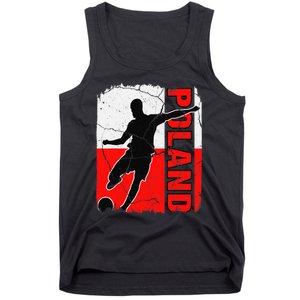 Poland Soccer Team Polish Flag Jersey Football Fans Tank Top