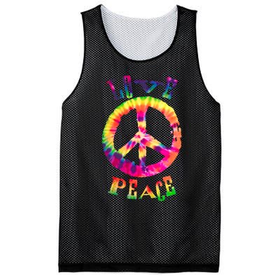 PEACE SIGN tee LOVE 60s 70s Tie Die Hippie Costume Mesh Reversible Basketball Jersey Tank