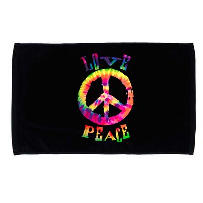 PEACE SIGN tee LOVE 60s 70s Tie Die Hippie Costume Microfiber Hand Towel