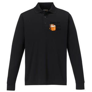 Pumpkin Spice Teach Repeat Fall Coffee Teacher Meaningful Gift Performance Long Sleeve Polo