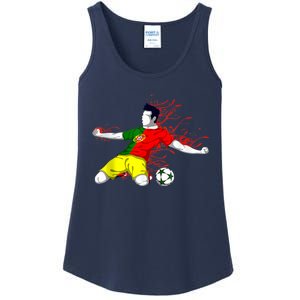 Portugal Soccer Team Portuguese Flag Jersey Football Fans Ladies Essential Tank