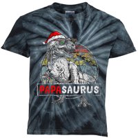 Papa saurus T Rex Dinosaur Christmas Family Matching Xmas Kids Tie-Dye T-Shirt