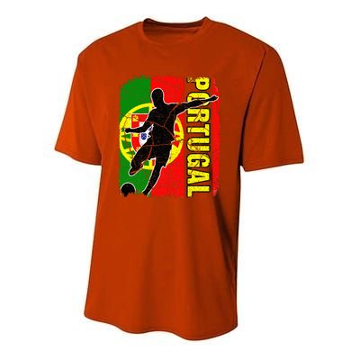 Portugal Soccer Team Portuguese Flag Jersey Football Youth Performance Sprint T-Shirt