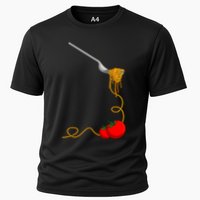 Pasta Spaghetti Tomato Noodles Italian Food Cooling Performance Crew T-Shirt