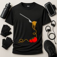 Pasta Spaghetti Tomato Noodles Italian Food Cooling Performance Crew T-Shirt