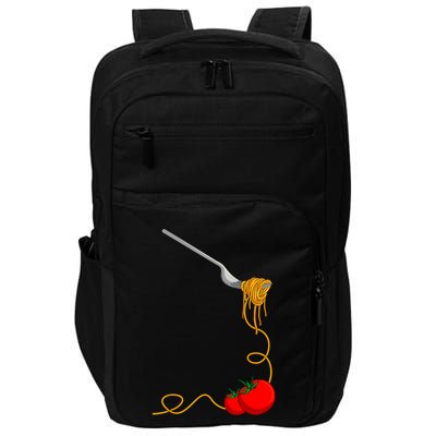 Pasta Spaghetti Tomato Noodles Italian Food Impact Tech Backpack