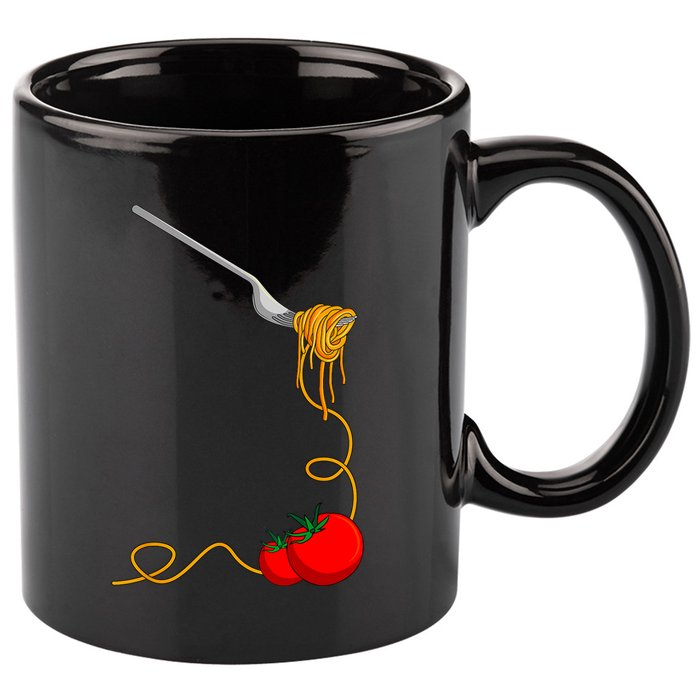 Pasta Spaghetti Tomato Noodles Italian Food 11oz C Handle Ceramic Mug