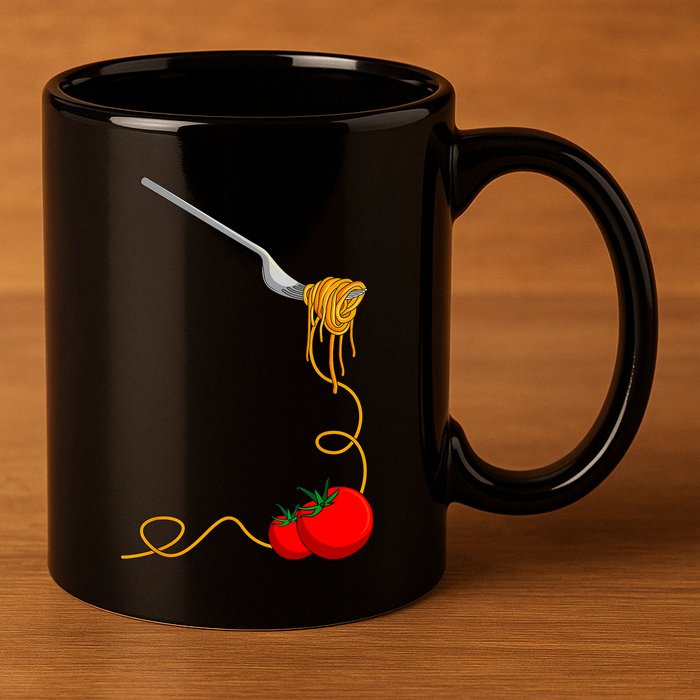 Pasta Spaghetti Tomato Noodles Italian Food 11oz C Handle Ceramic Mug