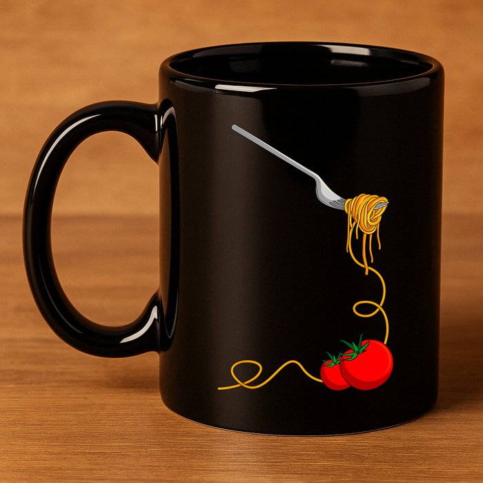 Pasta Spaghetti Tomato Noodles Italian Food 11oz C Handle Ceramic Mug