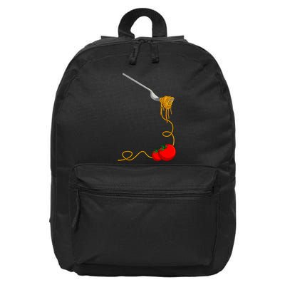 Pasta Spaghetti Tomato Noodles Italian Food 16 in Basic Backpack