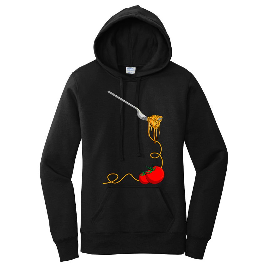 Pasta Spaghetti Tomato Noodles Italian Food Women's Pullover Hoodie