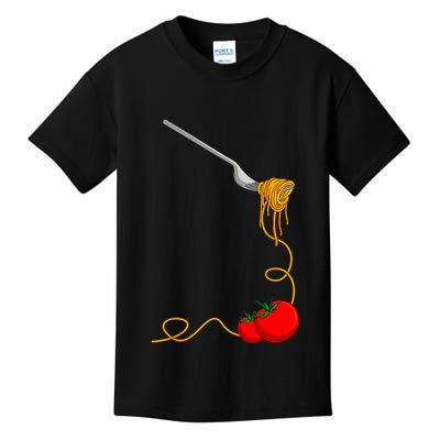 Pasta Spaghetti Tomato Noodles Italian Food Kids T-Shirt