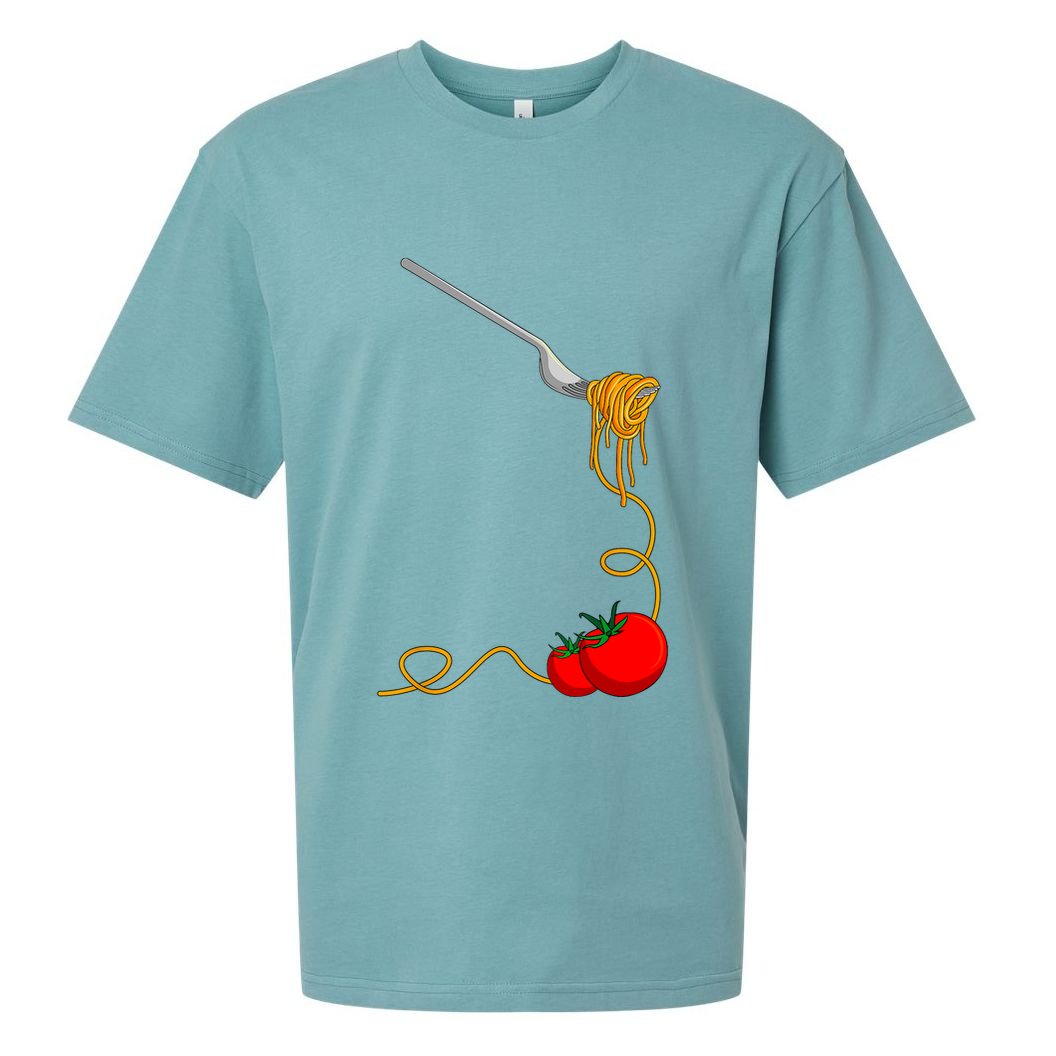 Pasta Spaghetti Tomato Noodles Italian Food Sueded Cloud Jersey T-Shirt