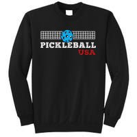 Pickleball Support The Team Pickleball Player Usa Flag Sweatshirt