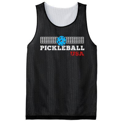 Pickleball Support The Team Pickleball Player Usa Flag Mesh Reversible Basketball Jersey Tank