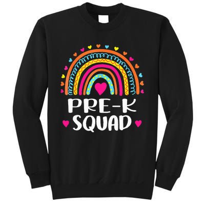 PreK Squad Teacher Funny Rainbow Lover Back To School Sweatshirt