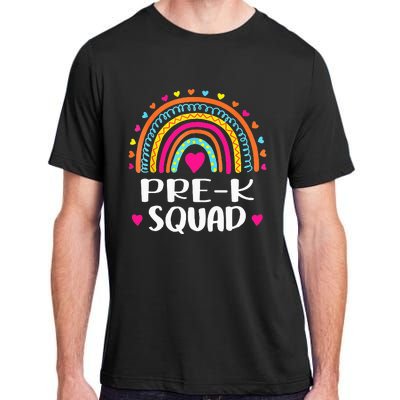 PreK Squad Teacher Funny Rainbow Lover Back To School Adult ChromaSoft Performance T-Shirt