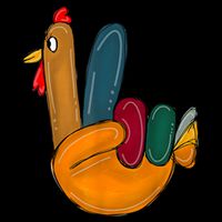 Peace Sign Turkey Hand Cool Thanksgiving Hippie Drawstring Bag