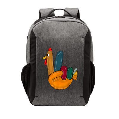 Peace Sign Turkey Hand Cool Thanksgiving Hippie Vector Backpack