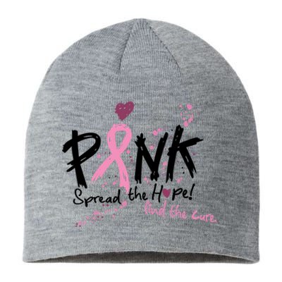 Pink Spread The Hope Find The Cure Breast Cancer Month Gift Sustainable Beanie