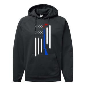 Patriotic Skeet Trap Clay Pigeon Shotgun Shooting USA Flag Performance Fleece Hoodie