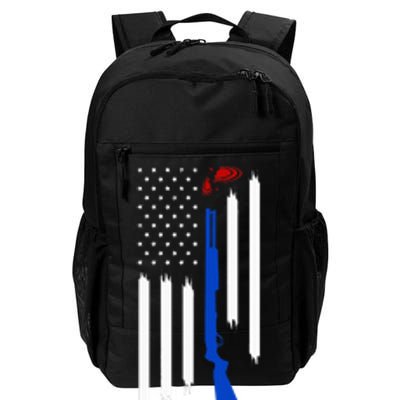 Patriotic Skeet Trap Clay Pigeon Shotgun Shooting USA Flag Daily Commute Backpack