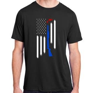 Patriotic Skeet Trap Clay Pigeon Shotgun Shooting USA Flag Adult ChromaSoft Performance T-Shirt