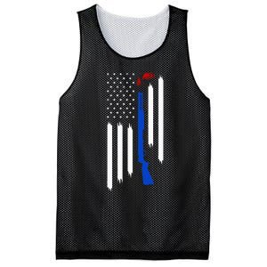 Patriotic Skeet Trap Clay Pigeon Shotgun Shooting USA Flag Mesh Reversible Basketball Jersey Tank