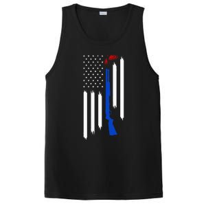 Patriotic Skeet Trap Clay Pigeon Shotgun Shooting USA Flag PosiCharge Competitor Tank