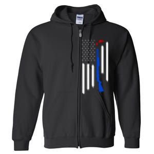 Patriotic Skeet Trap Clay Pigeon Shotgun Shooting USA Flag Full Zip Hoodie