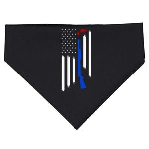 Patriotic Skeet Trap Clay Pigeon Shotgun Shooting USA Flag USA-Made Doggie Bandana