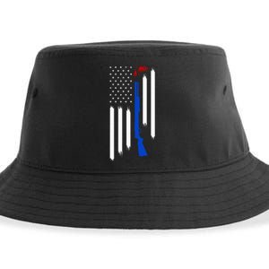 Patriotic Skeet Trap Clay Pigeon Shotgun Shooting USA Flag Sustainable Bucket Hat