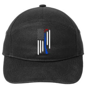 Patriotic Skeet Trap Clay Pigeon Shotgun Shooting USA Flag 7-Panel Snapback Hat