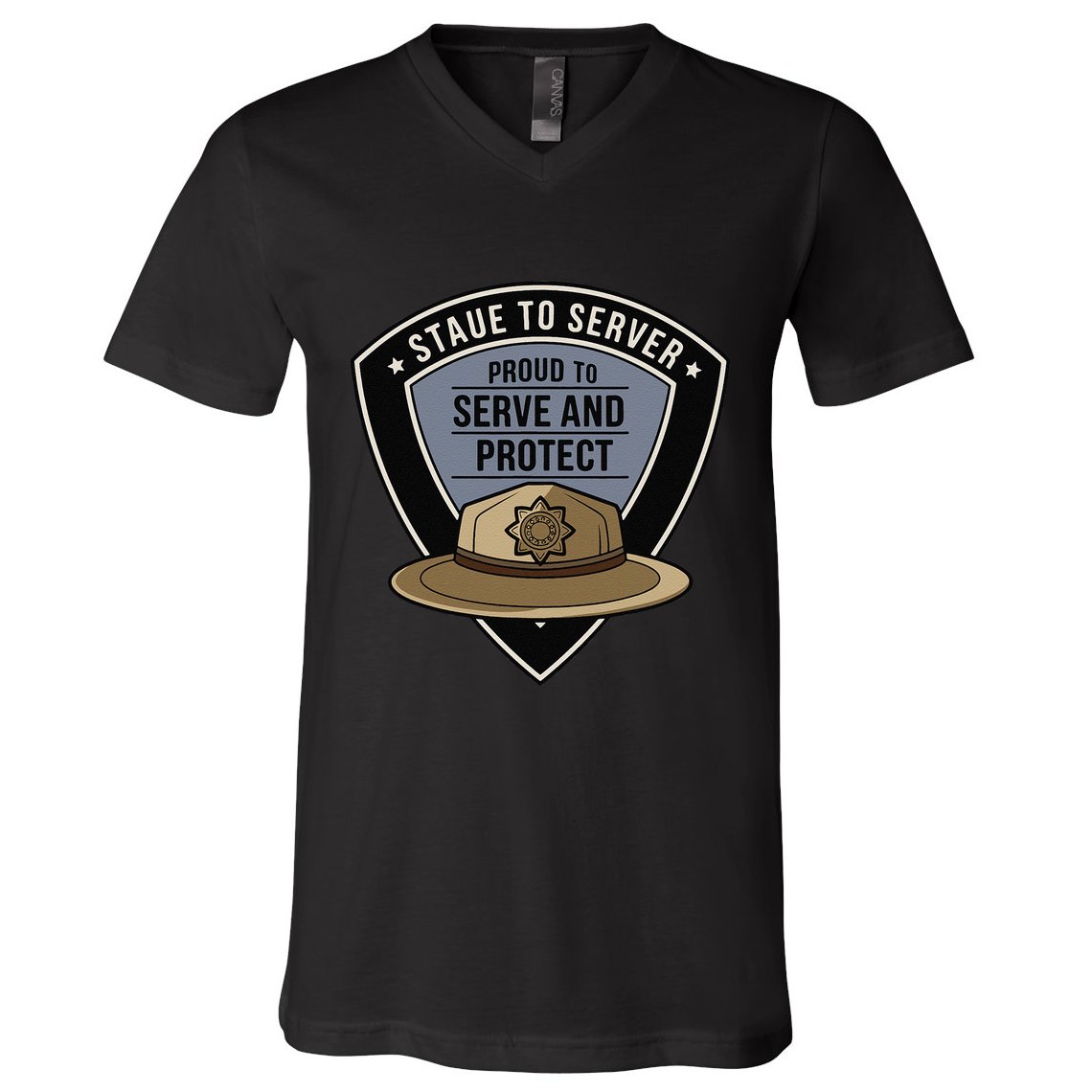 Police State Trooper Super Trooper Costume Sheriff V-Neck T-Shirt