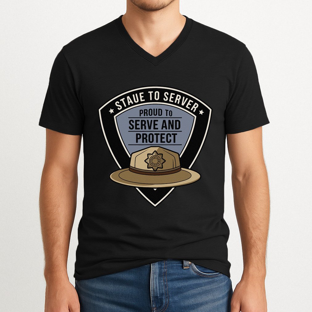 Police State Trooper Super Trooper Costume Sheriff V-Neck T-Shirt