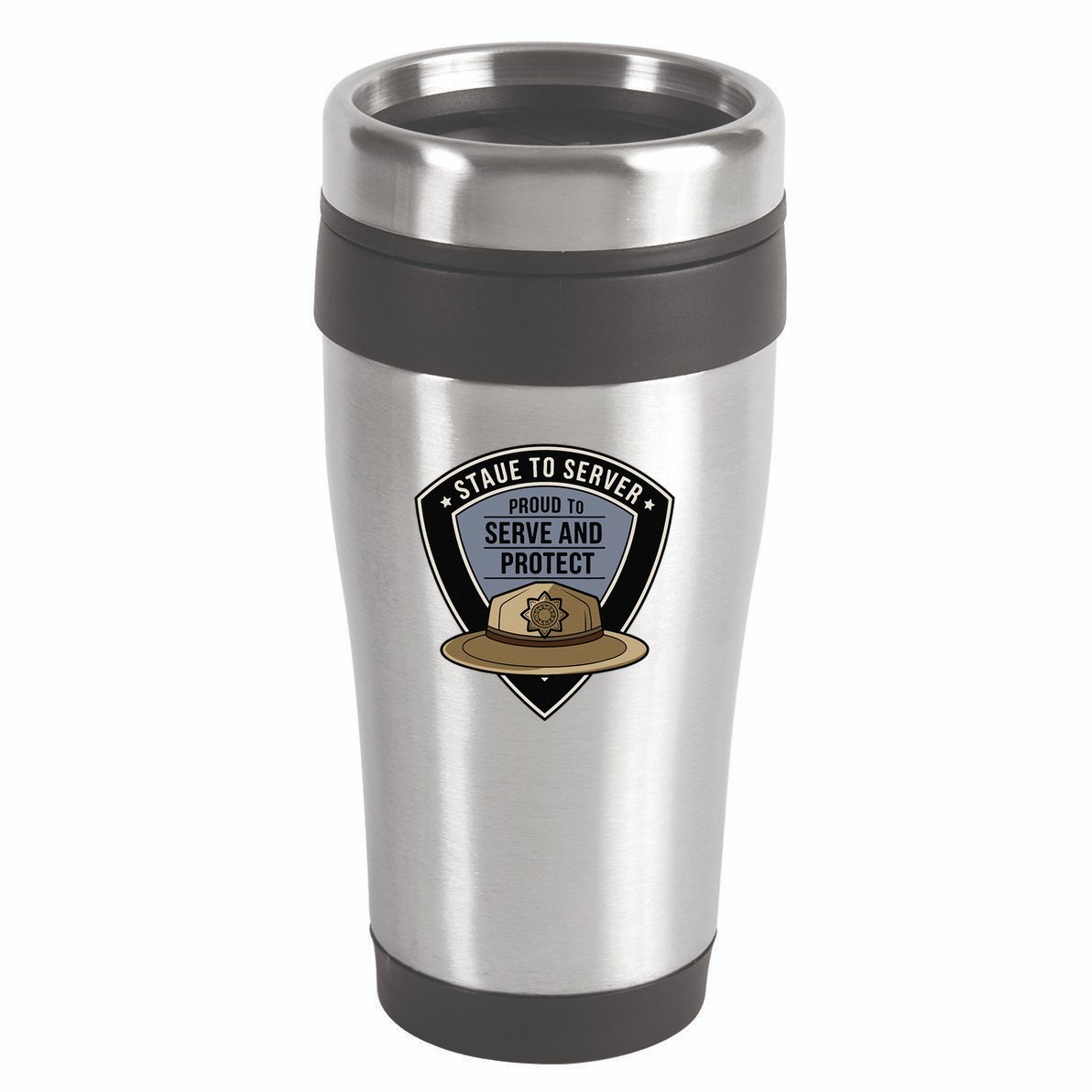 Police State Trooper Super Trooper Costume Sheriff 16oz Travel Tumbler