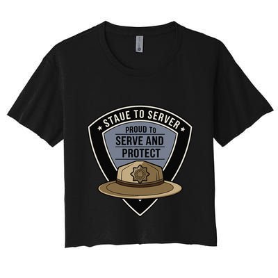 Police State Trooper Super Trooper Costume Sheriff Crop Top