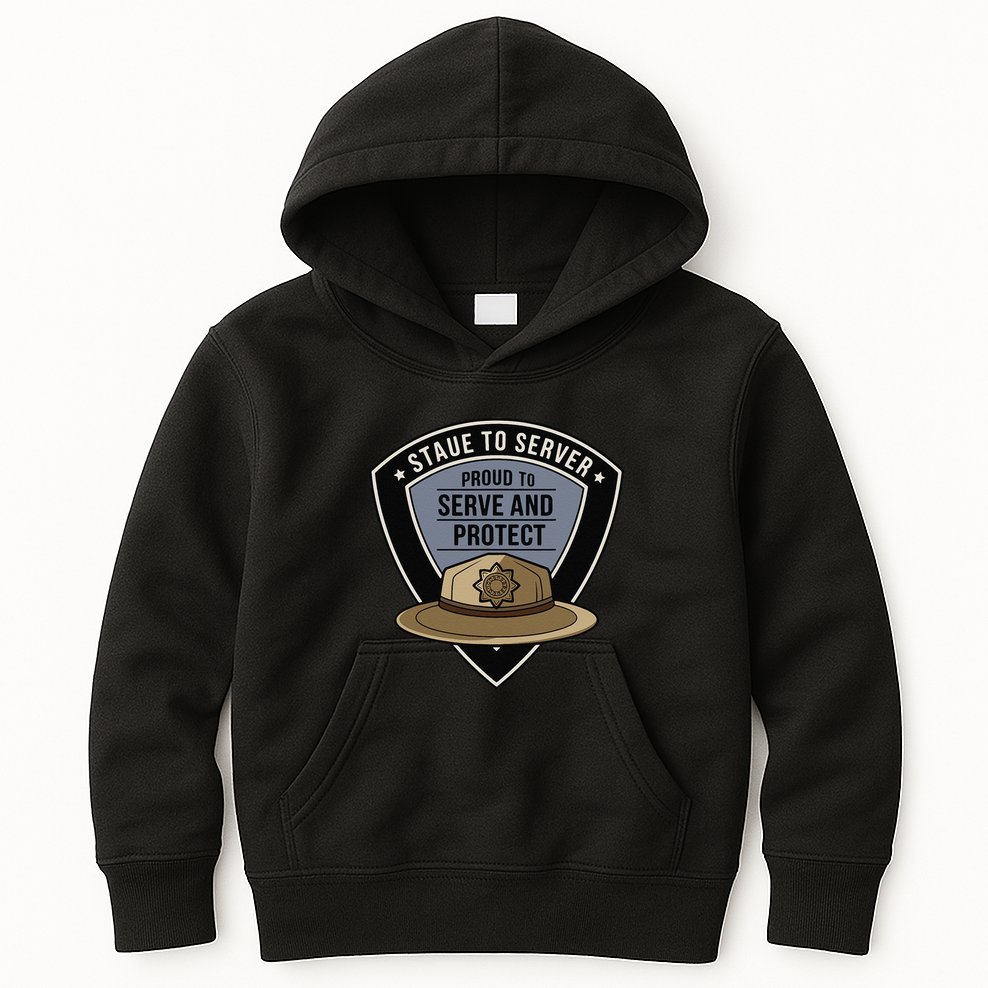 Police State Trooper Super Trooper Costume Sheriff Kids Hoodie