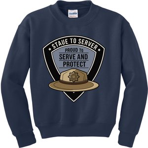 Police State Trooper Super Trooper Costume Sheriff Kids Sweatshirt