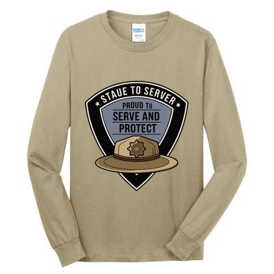Police State Trooper Super Trooper Costume Sheriff Tall Long Sleeve T-Shirt