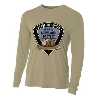 Police State Trooper Super Trooper Costume Sheriff Cooling Performance Long Sleeve Crew